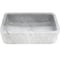 Novatto Single Bowl Kitchen Sink in Carerra White Marble with Natural Chiseled Apron NKS-SBNCW - alternate 5